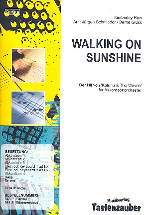Walking on Sunshine  für Akkordeonorchester  Partitur