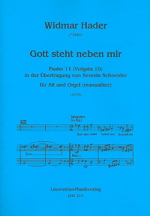 Gott steht neben mir  für Alt und Orgel  2 Partituren