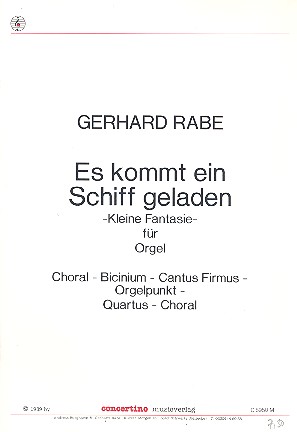 Es kommt ein Schiff geladen  für Orgel  