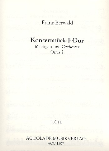 Konzertstück F-Dur op.2&nbsp;&nbsp;für Fagott und Orchester&nbsp;&nbsp;Harmoniestimmen