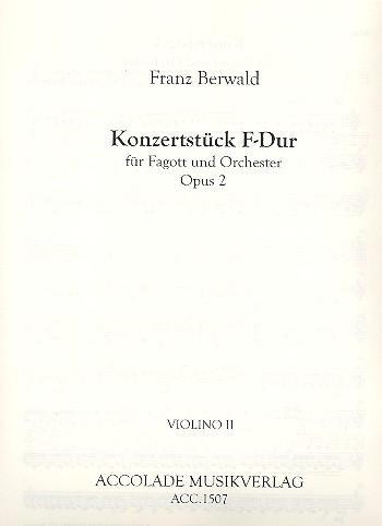 Konzertstück F-Dur op.2&nbsp;&nbsp;für Fagott und Orchester&nbsp;&nbsp;Streicherstimmen (4-4-3-4)