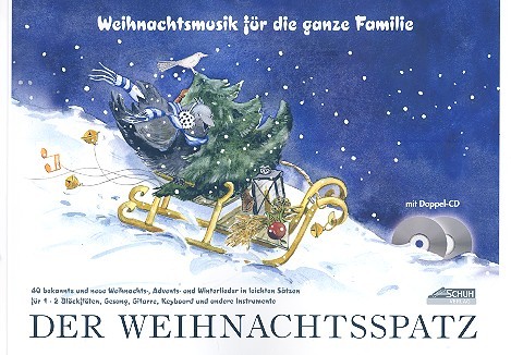 Der Weihnachtsspatz (+2 CD's)  für 1-2 Blockflöten/Gesang/Akkorde/C-Instrumente  Spielpartitur
