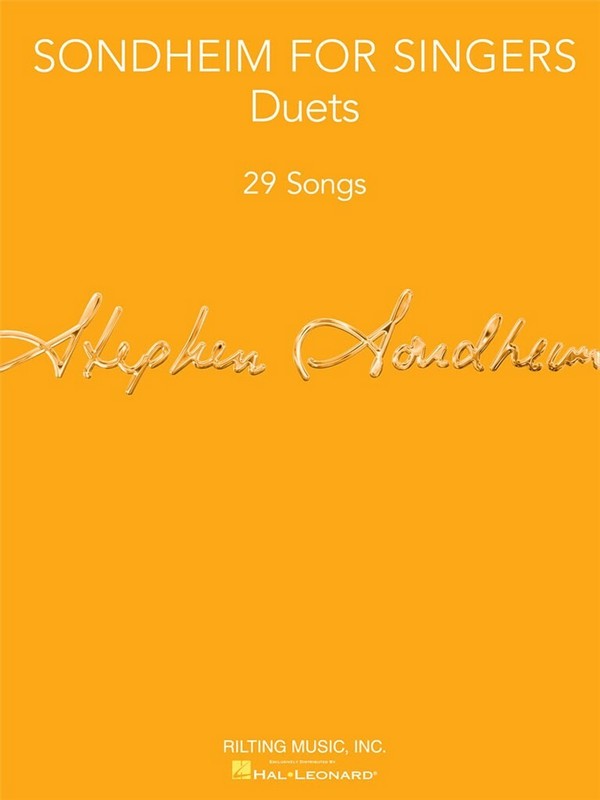 Sondheim for Singers - Duets:&nbsp;&nbsp;voice and piano&nbsp;&nbsp;score