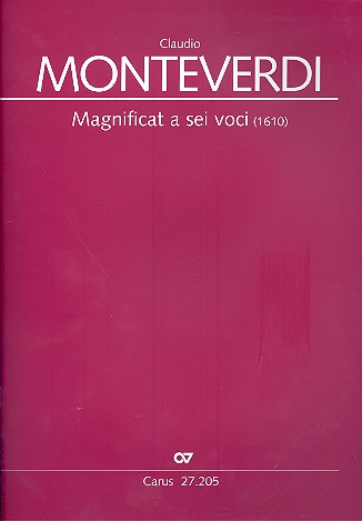 Magnificat a sei voci&nbsp;&nbsp;für 6 Stimmen (gem Chor) und Bc&nbsp;&nbsp;Partitur