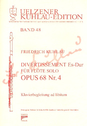 Divertissement Es-Dur op.68,4  für Flöte (Klavier ad lib)  Stimme und Faksimile der Klavierbegleitung