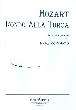 Rondo alla turca KV331  for 3 clarinets and bass clarinet  score and parts
