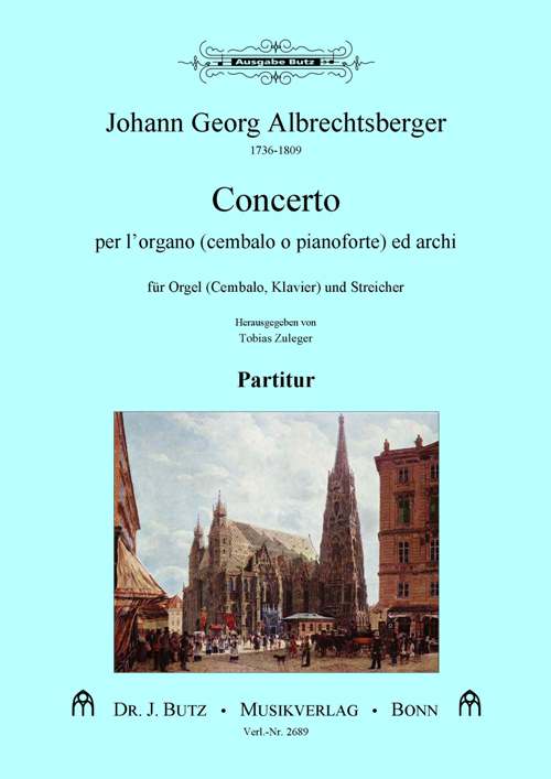Konzert  für Orgel (Cembalo/Klavier) und Streicher  Partitur
