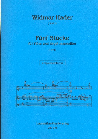 5 Stücke  für Flöte und Orgel (manualiter)  2 Spielpartituren