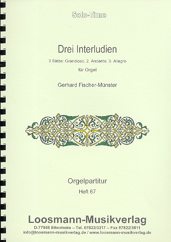 3 Interludien  für Orgel  