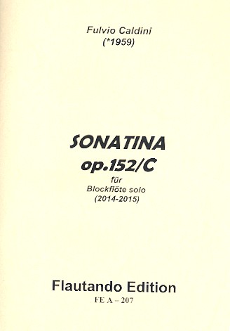 Sonatina op.152c&nbsp;&nbsp;für Sopranblockflöte (Tenorblockflöte)&nbsp;&nbsp;