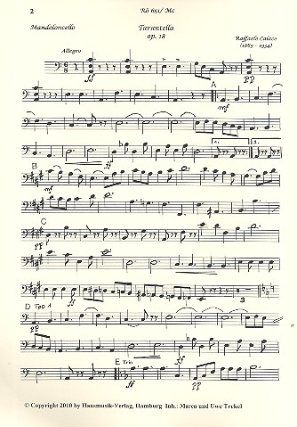 Tarantella op.18  für Zupforchester  Mandoloncello