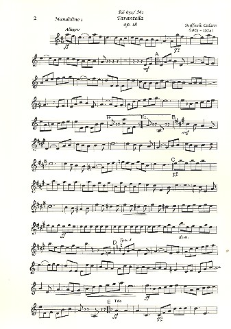 Tarantella op.18  für Zupforchester  Mandoline 1