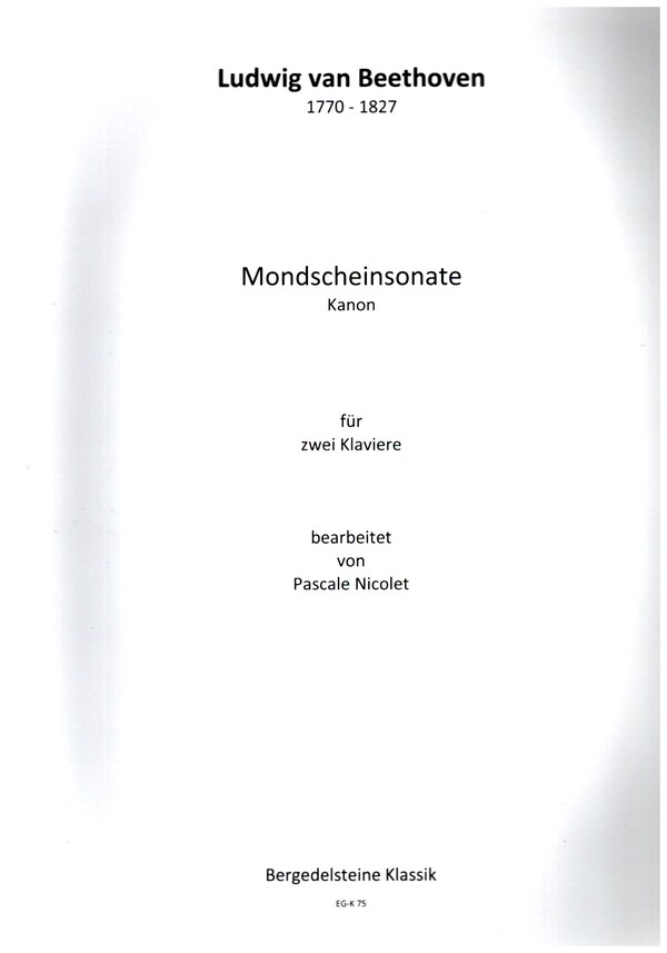 Mondscheinsonate-Kanon&nbsp;&nbsp;für 2 Klaviere&nbsp;&nbsp;Stimmen