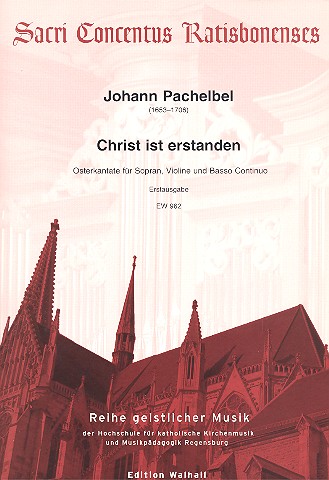 Christ ist erstanden  für Sopran, Violine und Bc  Partitur und Stimmen (Bc ausgesetzt)
