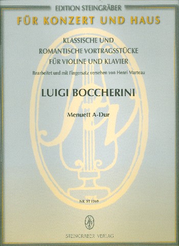 Menuett A-Dur  für Violine und Klavier  