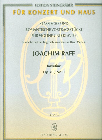 Kavatine op.85, Nr.3  für Violine und Klavier  