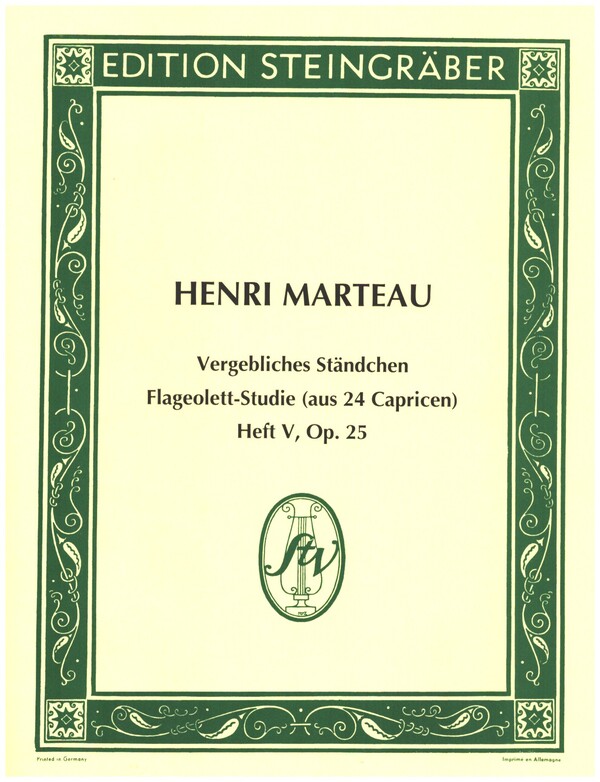 Vergebliches Ständchen op.25/17  für Violine und Klavier  