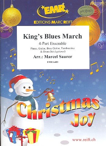 King's Blues March&nbsp;&nbsp;for flexible 4-part ensemble (rhythm group ad lib)&nbsp;&nbsp;score and parts