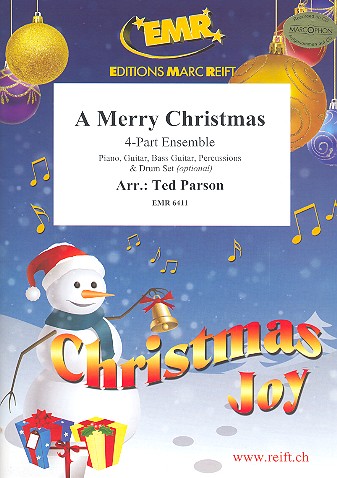 A merry Christmas&nbsp;&nbsp;for flexible 4-part ensemble (rhythm group ad lib)&nbsp;&nbsp;score and parts