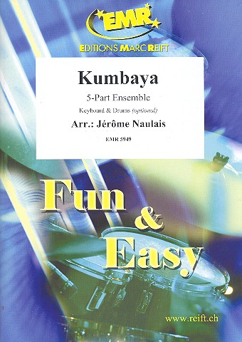 Kumbaya:&nbsp;&nbsp;for 5-part ensemble (keyboard and percussion ad lib)&nbsp;&nbsp;score and parts