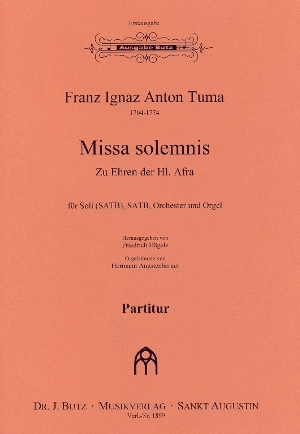 Missa solemnis&nbsp;&nbsp;für Soli, gem Chor, Orchester und Orgel&nbsp;&nbsp;Partitur