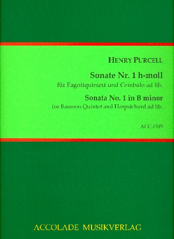 Sonate h-Moll Nr.1&nbsp;&nbsp;für 4 Fagotte und Kontrafagott (Cembalo ad lib)&nbsp;&nbsp;Partitur und Stimmen
