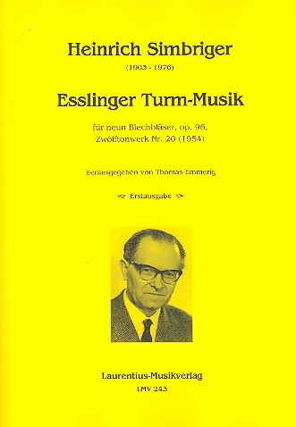 Esslinger Turm-Musik op.96  für 9 Blechbläser  Partitur und Stimmen