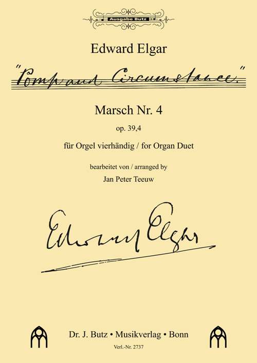 Marsch op.39,4  für Orgel zu 4 Händen  Spielpartitur