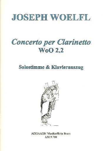Konzert für Klarinette und 9 Bläser  WoO2,2  für Klarinette und Klavier  
