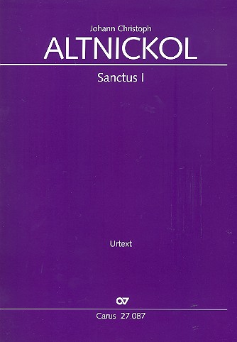 Sanctus Nr.1&nbsp;&nbsp;für Stimmen (gem Chor unisono), 4 Violinen und Bc&nbsp;&nbsp;Partitur