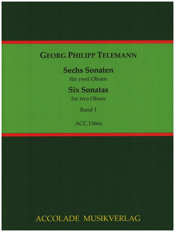 6 Sonaten TWV40:101-106 Band 1 (Nrs.1-3)  für 2 Oboen  Partitur und Stimmen