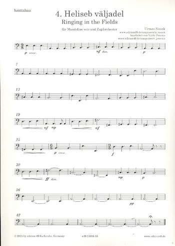Ringing in the Fields&nbsp;&nbsp;für Mandoline und Zupforchester&nbsp;&nbsp;KOntrabass