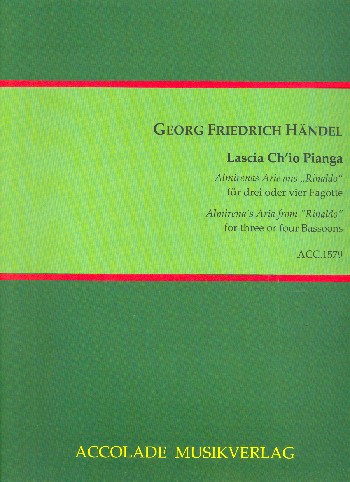 Lascia qu'io pianga&nbsp;&nbsp;für 3-4 Fagotte&nbsp;&nbsp;Partitur und Stimmen