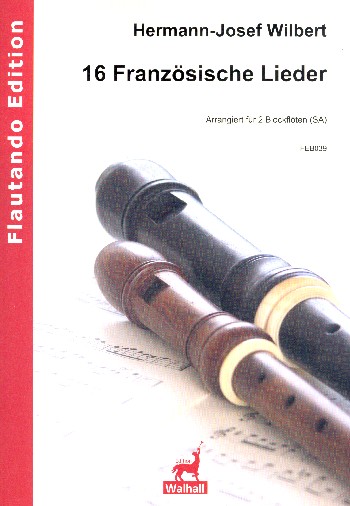 Französische Lieder&nbsp;&nbsp;für 2 Blockflöten (SA)&nbsp;&nbsp;Spielpartitur