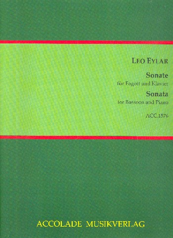 Sonate&nbsp;&nbsp;für Fagott und Klavier&nbsp;&nbsp;