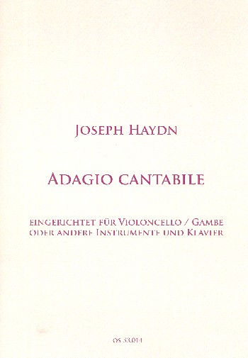 Adagio cantabile  für Violoncello (Gambe/Melodieinstrument) und Klavier  