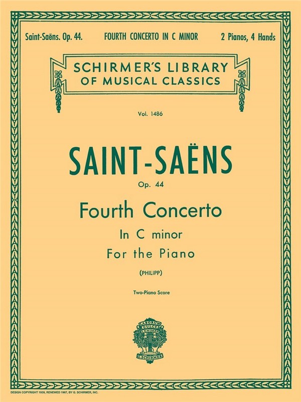 Concerto in c minor op.44&nbsp;&nbsp;for piano&nbsp;&nbsp;