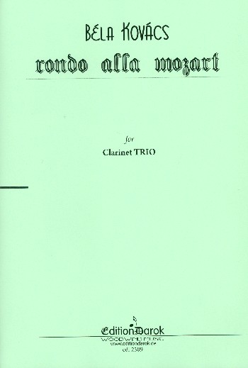 Rondo alla Mozart  for 3 clarinets  score and parts