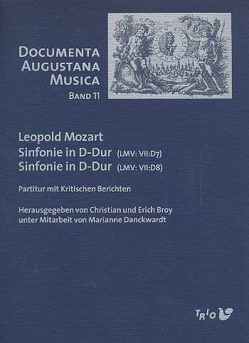 2 Sinfonien D-Dur LMV:VII:D7  und  LMV:VII:D8  für 2 Hörner in D, Streicher und Bc  Partitur und kritischer Bericht