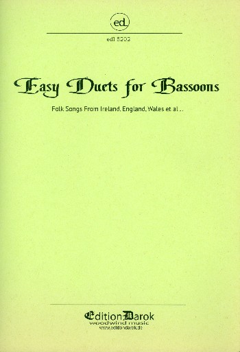 Easy Duets for Bassoons  Folk songs from Ireland, England and Wales  score