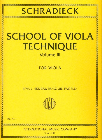 School of Viola Technique vol.3&nbsp;&nbsp;for viola&nbsp;&nbsp;revised edition 2016