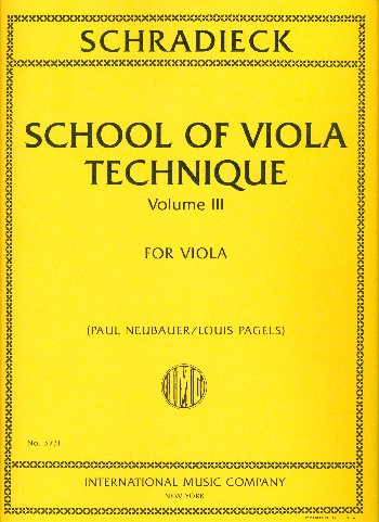 School of Viola Technique vol.3  for viola  revised edition 2016