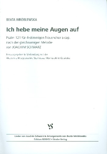 Ich hebe meine Augen auf&nbsp;&nbsp;für Frauenchor a cappella&nbsp;&nbsp;Partitur