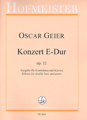 Konzert E-Dur op.11 für Kontrabass und Orchester  für Kontrabass und Klavier  