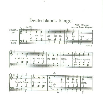 Deutschlands Klage  für gem Chor a cappella  Partitur