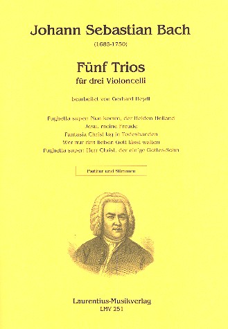 5 Trios  für 3 Violoncelli  Partitur und Stimmen