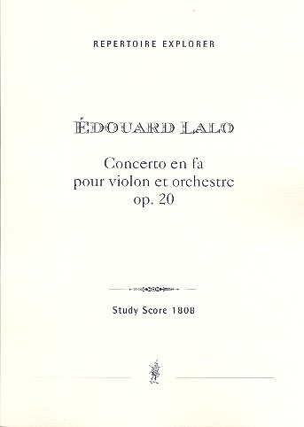 Concerto en fa op.20  pour violon et orchestre  Studienpartitur