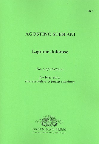 Lagrimae dolorose  for bass, 2 recorders and Bc  score and parts (realized Bc)