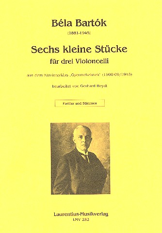 Sechs kleine Stücke  für 3 Violoncelli  Partitur und Stimmen
