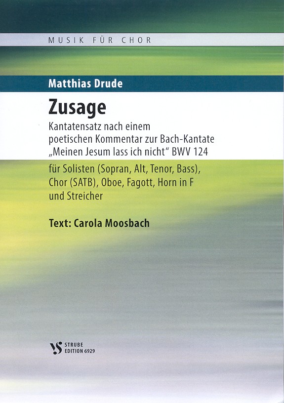 Zusage&nbsp;&nbsp;für Soli, gem Chor und Instrumente&nbsp;&nbsp;Partitur